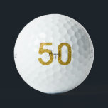 Balles De Golf Glam 50th Birthday Custom Titleist Pro V1<br><div class="desc">"50" ou tout âge. Monogramme. Glam. Name. Script.</div>