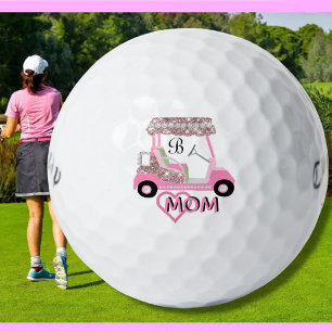 Balles De Golf Glam Glitz Monogramme Rose Gold Maman
