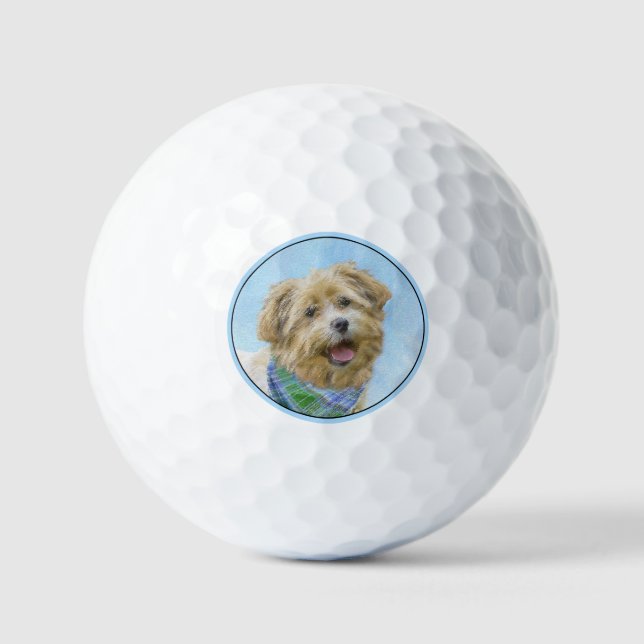 Balles De Golf Glen of Imaal Terrier Peinture - Art original Chie (Recto)