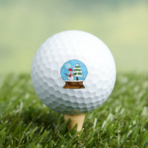 Balles De Golf Globe des neiges avec Snowman et Pine Tree   Perso