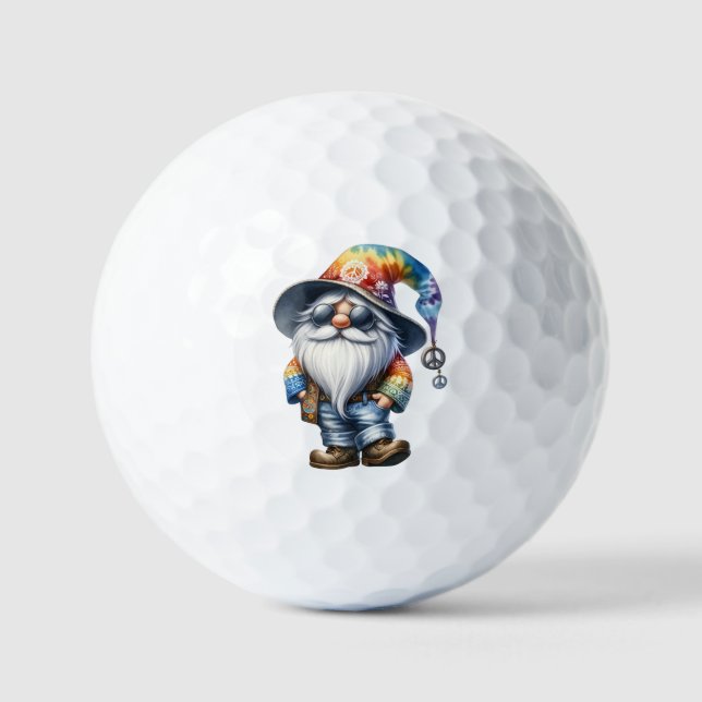 Balles De Golf Gnome Hippie (Recto)