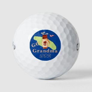 Balles De Golf GO GRANDMA Message avec Monogramme