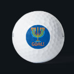 Balles De Golf Goal! - Hanoukka Lights Holiday<br><div class="desc">Goal! - Joyeux Hanoukka Lights Symbole des Fêtes,  Menorah Logo. Design moderne Design artistique amusant,  Anniversaire 75ème Israël,  anniversaire et vacances beaux cadeaux pour lui,  pour elle,  pour fille,  pour garçon et plus / Design avec modèle texte. Personnalisez-les en ajoutant ou en modifiant du texte.</div>