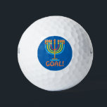 Balles De Golf Goal! - Hanoukka Lights Holiday<br><div class="desc">Goal! - Joyeux Hanoukka Lights Symbole des Fêtes,  Menorah Logo. Design moderne Design artistique amusant,  Anniversaire 75ème Israël,  anniversaire et vacances beaux cadeaux pour lui,  pour elle,  pour fille,  pour garçon et plus / Design avec modèle texte. Personnalisez-les en ajoutant ou en modifiant du texte.</div>
