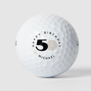 Balles De Golf Gold et Black 50e anniversaire Golf Balls