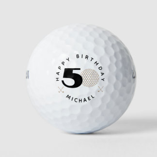 Balles De Golf Gold et Black 50e anniversaire Golf Balls