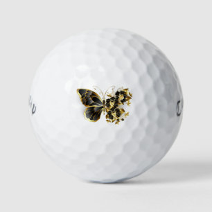 Balles De Golf Gold flower Butterfly with Black Orchid