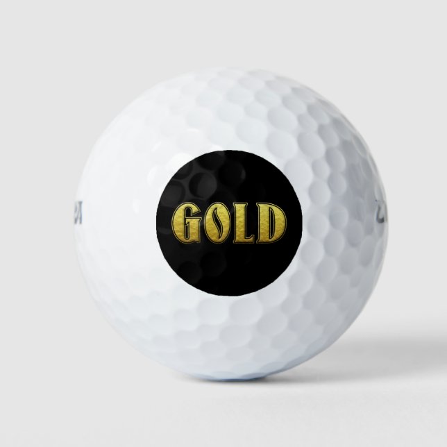 Balles De Golf Gold Golf Ball (Devant)