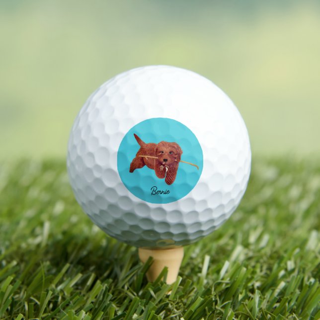 Balles De Golf Golden Doodle Turquoise (T-shirt Insitu)