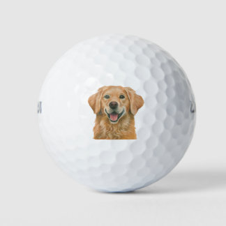 Balles De Golf Golden Retriever par Janet Pidoux
