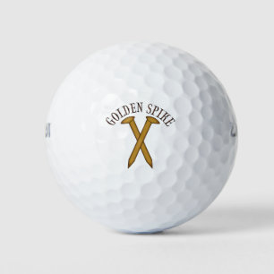 Balles De Golf Golden Spike 150 ans Gold Ball
