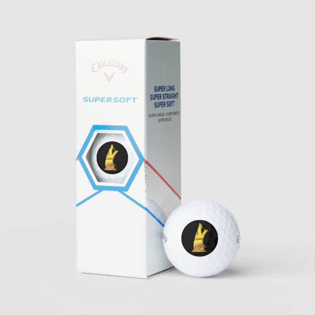 Balles De Golf Golden Wolf Head noir Callaway Boules de golf douc (Conditionnement)