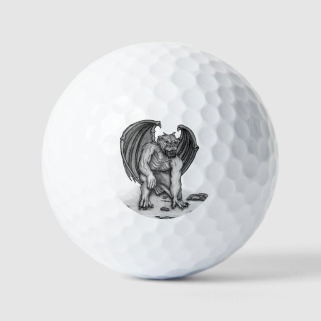 Balles De Golf Golem Gargouille (Recto)