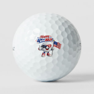 Balles De Golf Golf 4 juillet Jour de l'Indépendance avec drapeau