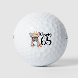 Balles De Golf Golf 65e anniversaire avec French Bulldog