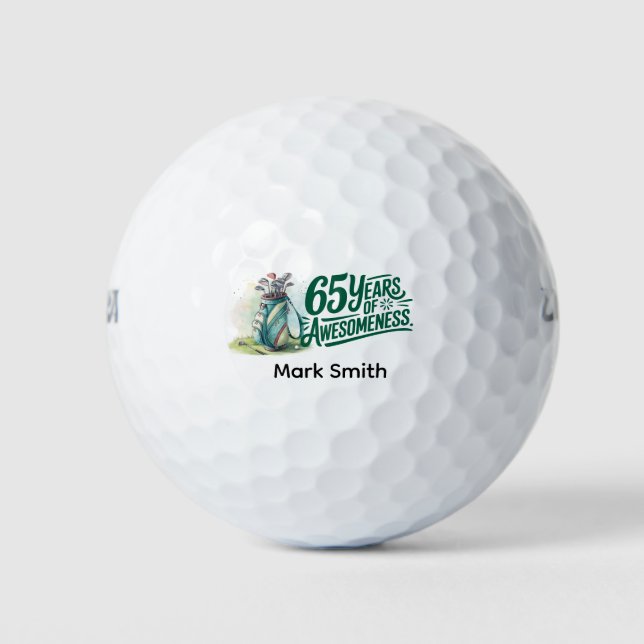 Balles De Golf Golf 65e anniversaire pour golfeur  (Devant)