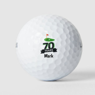 Balles De Golf Golf 70e anniversaire à vous avec Golf Drapeau