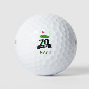 Balles De Golf Golf 70e anniversaire pour golfeur avec drapeau go