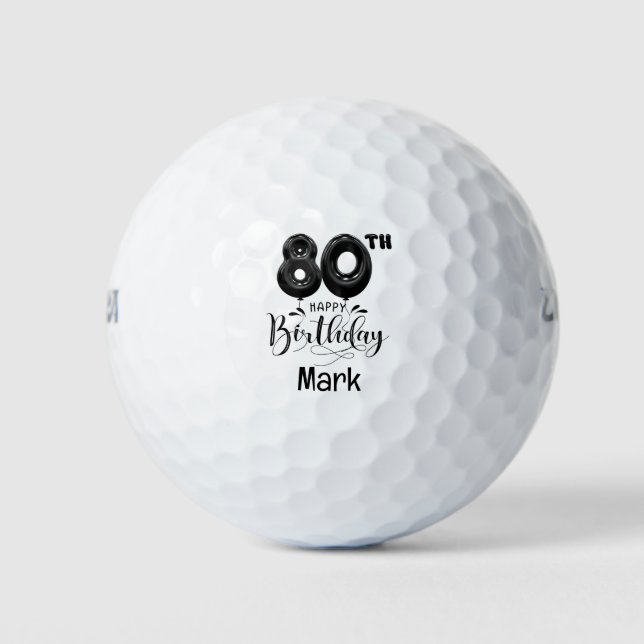 Balles De Golf Golf 80e anniversaire pour Golfer (Devant)