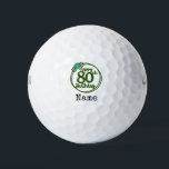 Balles De Golf Golf 80th Birthday golfer Nom Numéro<br><div class="desc">Golf Happy 80th Birthday golfer Nom Numéro</div>