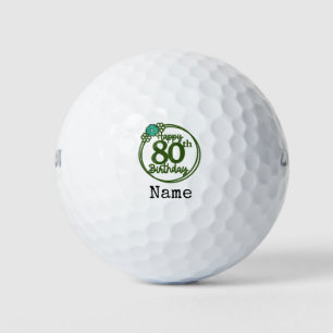 Balles De Golf Golf 80th Birthday golfer Nom Numéro