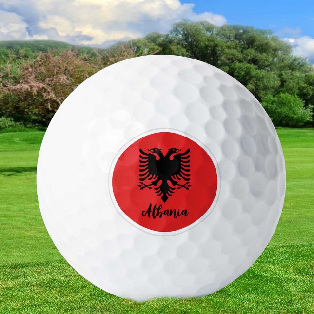 Balles De Golf Golf Albanie & drapeau albanais / Golf Ball (Créateur téléchargé)