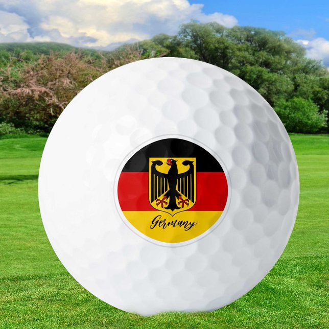 Balles De Golf Golf Allemagne & drapeau allemand / Golf Ball (Créateur téléchargé)