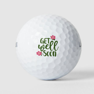 Balles De Golf Golf Allez-y bientôt avec la fleur rose