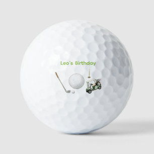 Balles De Golf Golf Anniversaire Enfants Aquarelle