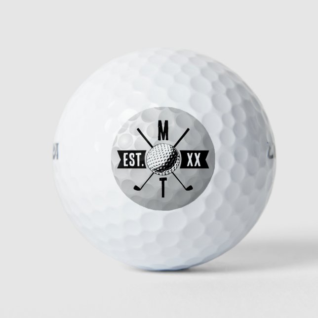 Balles De Golf Golf Ball Texture & Club Premier Monogramme (Devant)