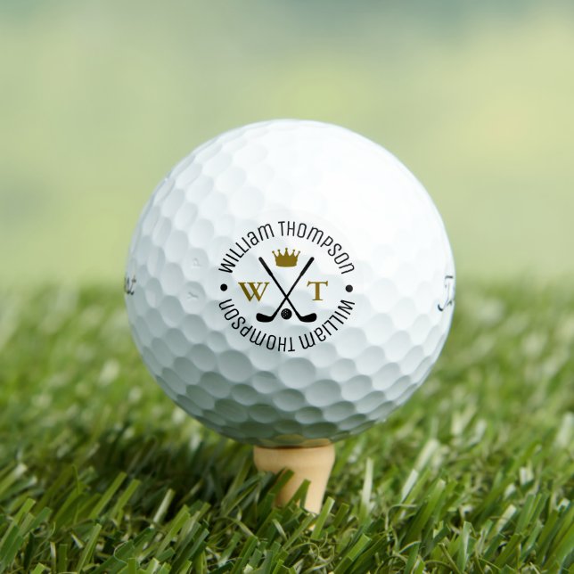 Balles De Golf Golf Ball with Monogram for King Golfer (T-shirt Insitu)