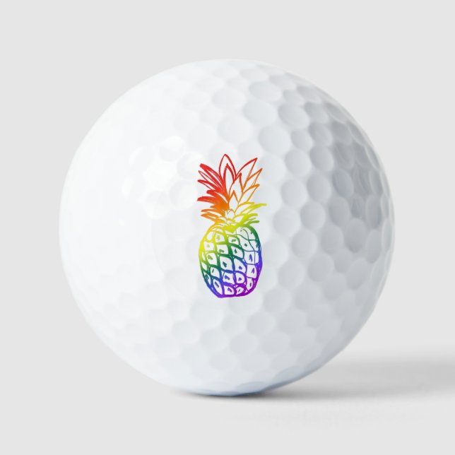 Balles De Golf Golf Balls arc-en-ciel ananas (Recto)