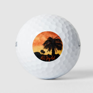 Balles De Golf Golf Balls - "Desert Gold Sunset" par All Joy Art