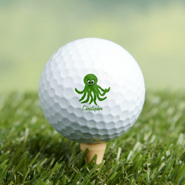 Balles De Golf Golf Balls Octopus Design (T-shirt Insitu)