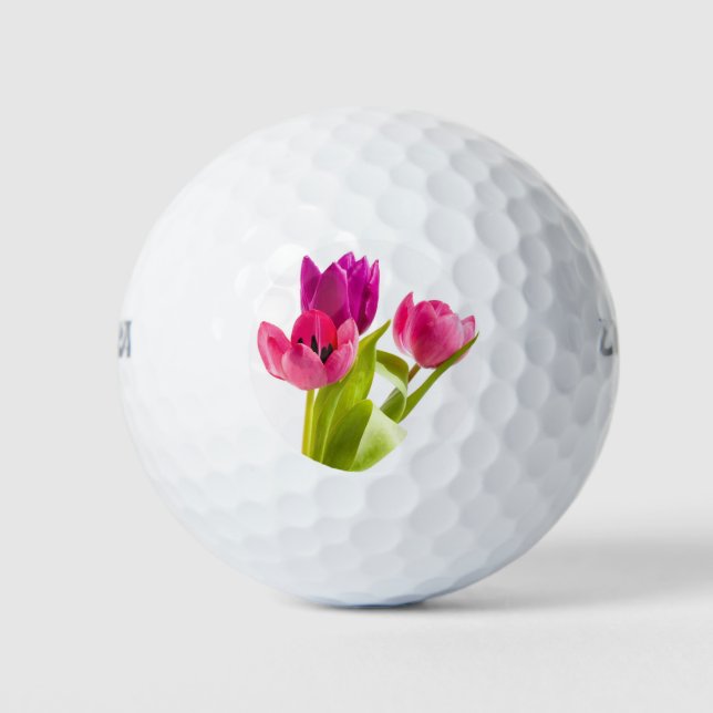 Balles De Golf Golf Balls Rose Vert Design Art (Devant)