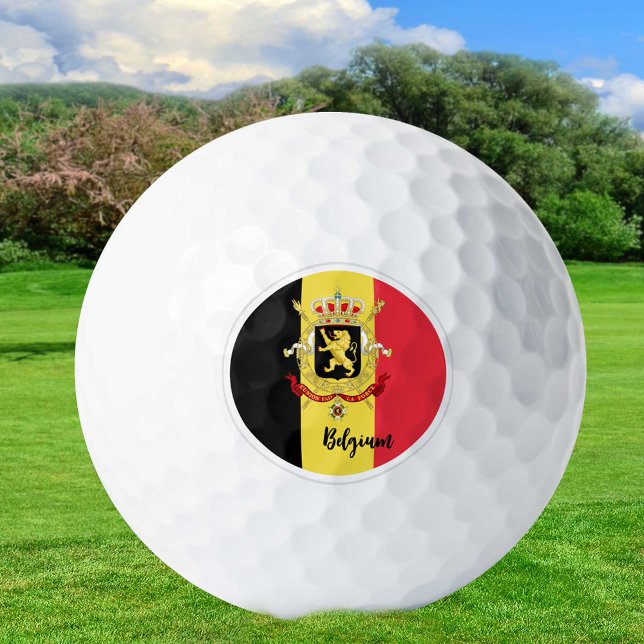 Balles De Golf Golf Belgique & Drapeau Belge / Golf Ball (Créateur téléchargé)