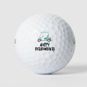 Balles De Golf Golf Bonne retraite avec voiturette de golf