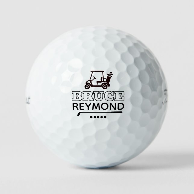Balles De Golf Golf Cart - Custom Golfers Name Mark (Recto)