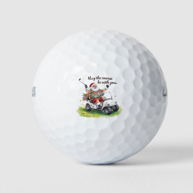 Balles De Golf Golf Christmas themed  with Santa Claus (Devant)