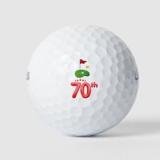Balles De Golf Golf de 70 par par pour golfeur de 70e anniversair (Devant)