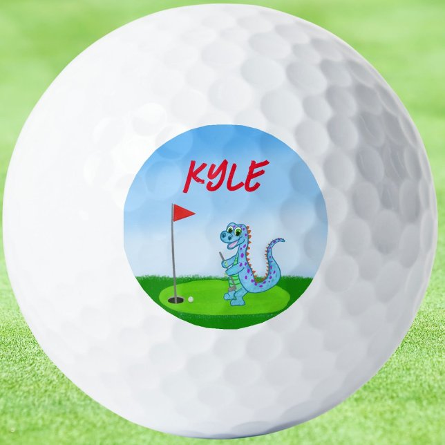 Balles De Golf Golf de dinosaure mignon personnalisé (Créateur téléchargé)