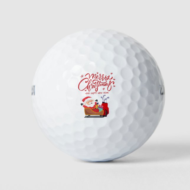 Balles De Golf Golf de Noël avec le Père Noël  (Devant)