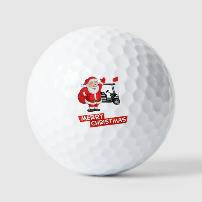 Balles De Golf Golf du Père Noël Joyeux Noël Golf Balls (Recto)