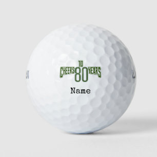 Balles De Golf Golf Happy 80th Birthday golfer Nom Numéro