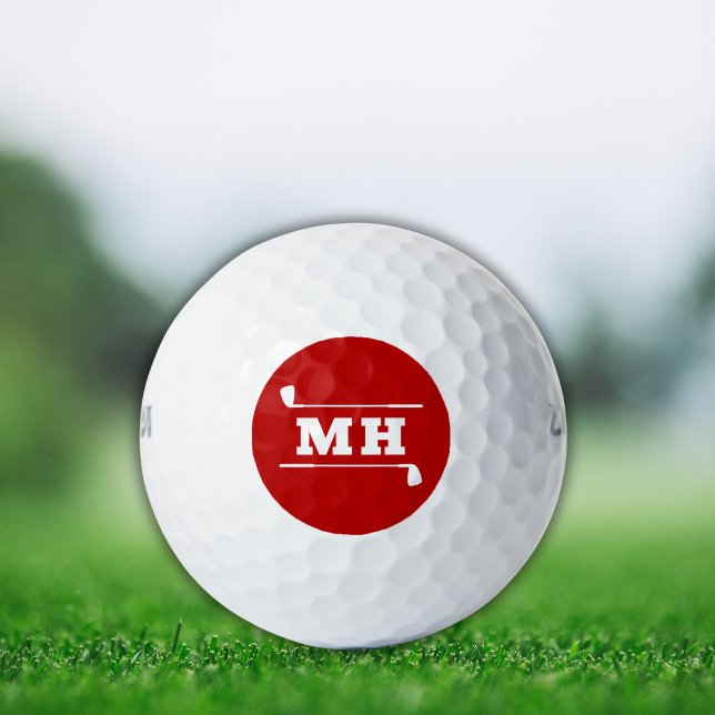 Balles De Golf Golf Initiales Classique Préparatoire Athlétique G (Bold collegiate style with a modern edge. Personalized initials make it uniquely yours.)