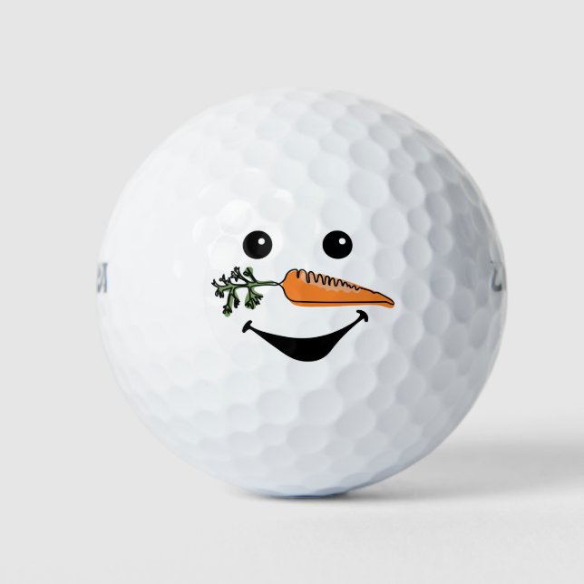 Balles De Golf Golf Joyeux Noël avec Snowman Funny (Devant)