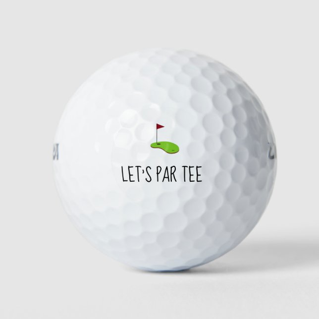 Balles De Golf Golf Let’s Par avec drapeau de golf sur vert (Devant)
