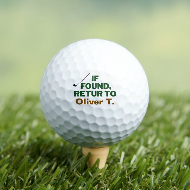 Balles De Golf Golf Lost and Found Name Humor Design (T-shirt Insitu)