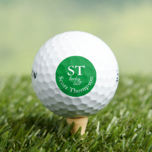 Balles De Golf Golf Lucky Ball avec son nom couleur verte