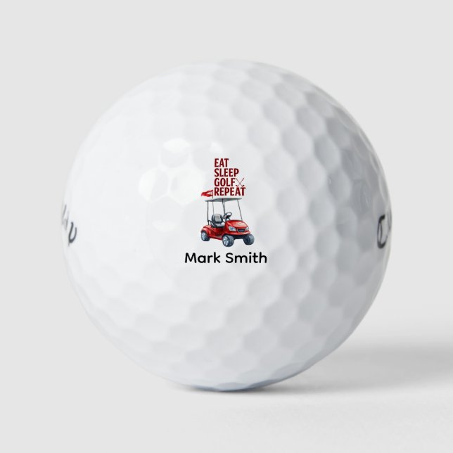 Balles De Golf Golf Manger Dormir Golf Répéter pour golfeur (Devant)